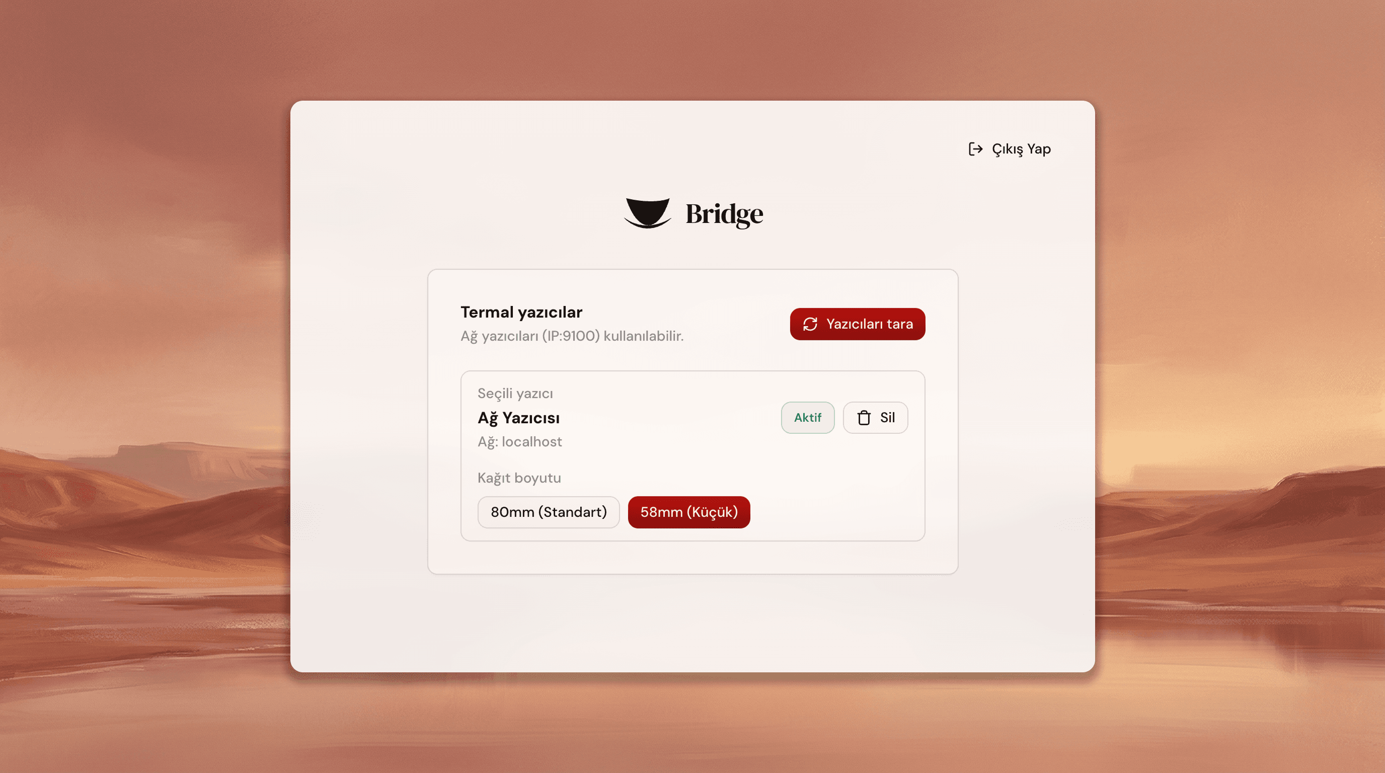 kafeasist Bridge ile POS cihazı ve termal yazıcı entegrasyonu